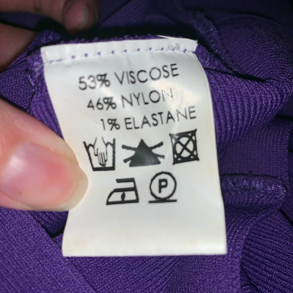 Reiss Purple High Waisted Bandage Skirt - Picture 5 of 5